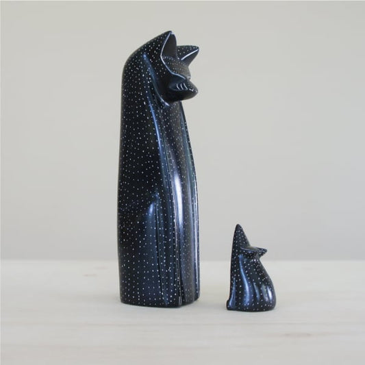 Soapstone Cat and Mouse Friends
