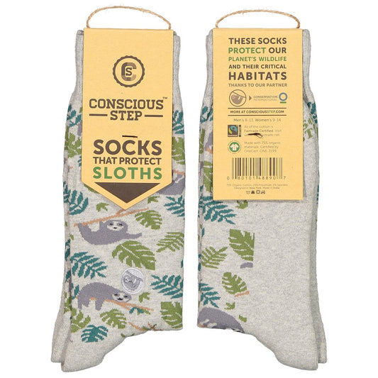 grey blue green conscious step socks protect sloths