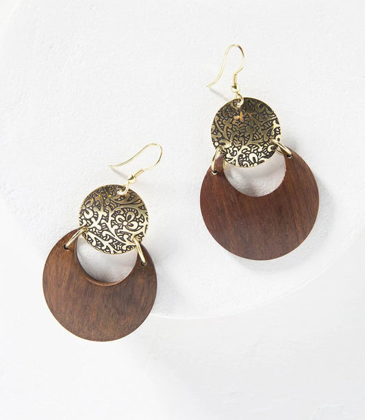 Earth and Fire Earrings-Lunar