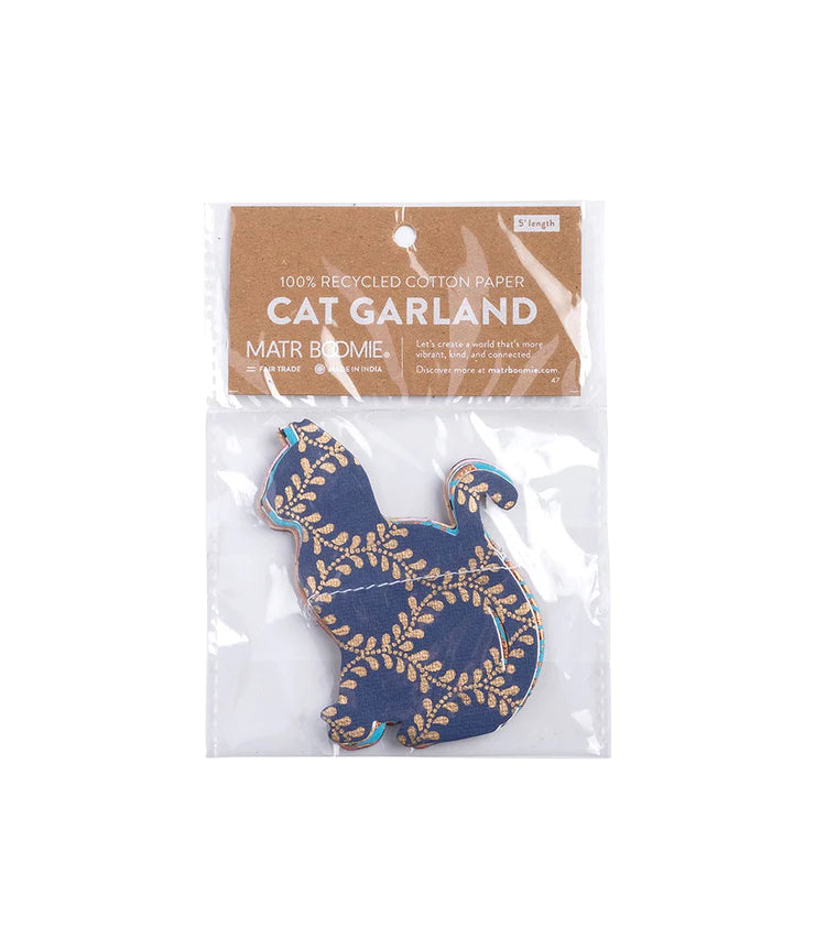 Metallic Cotton Cat Garland