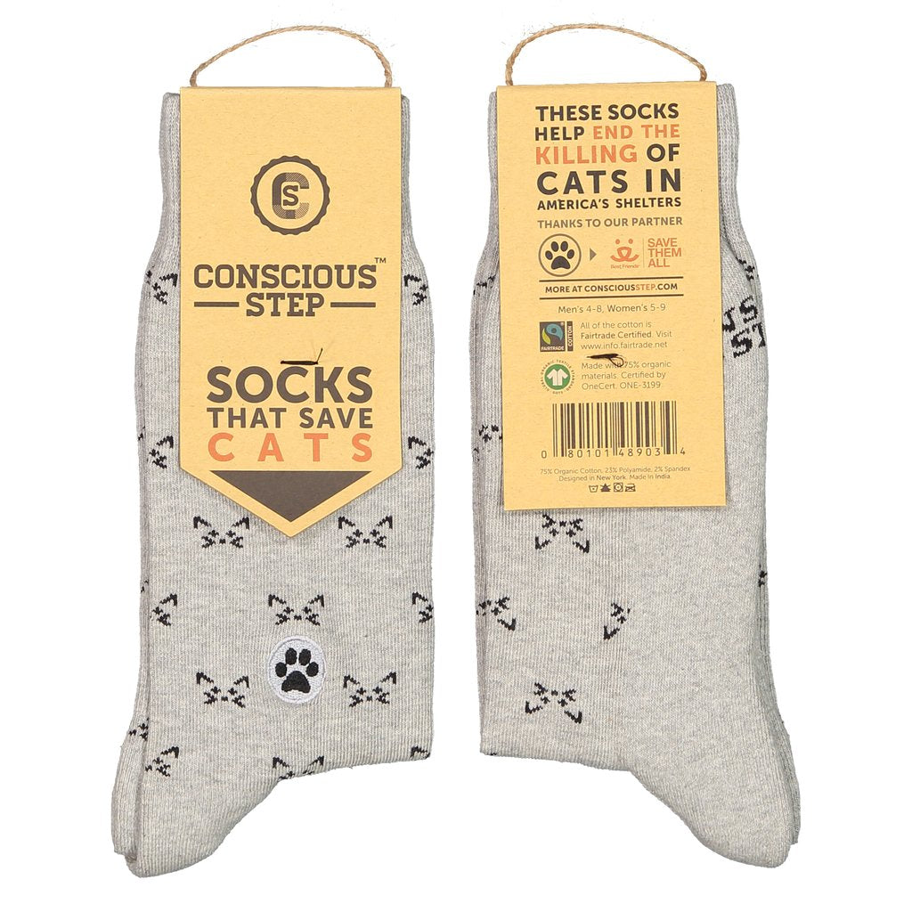 socks that save cats grey conscious step  shelters save them all