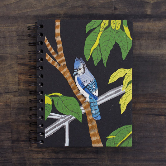 Large Notebook Blue Jay Black
