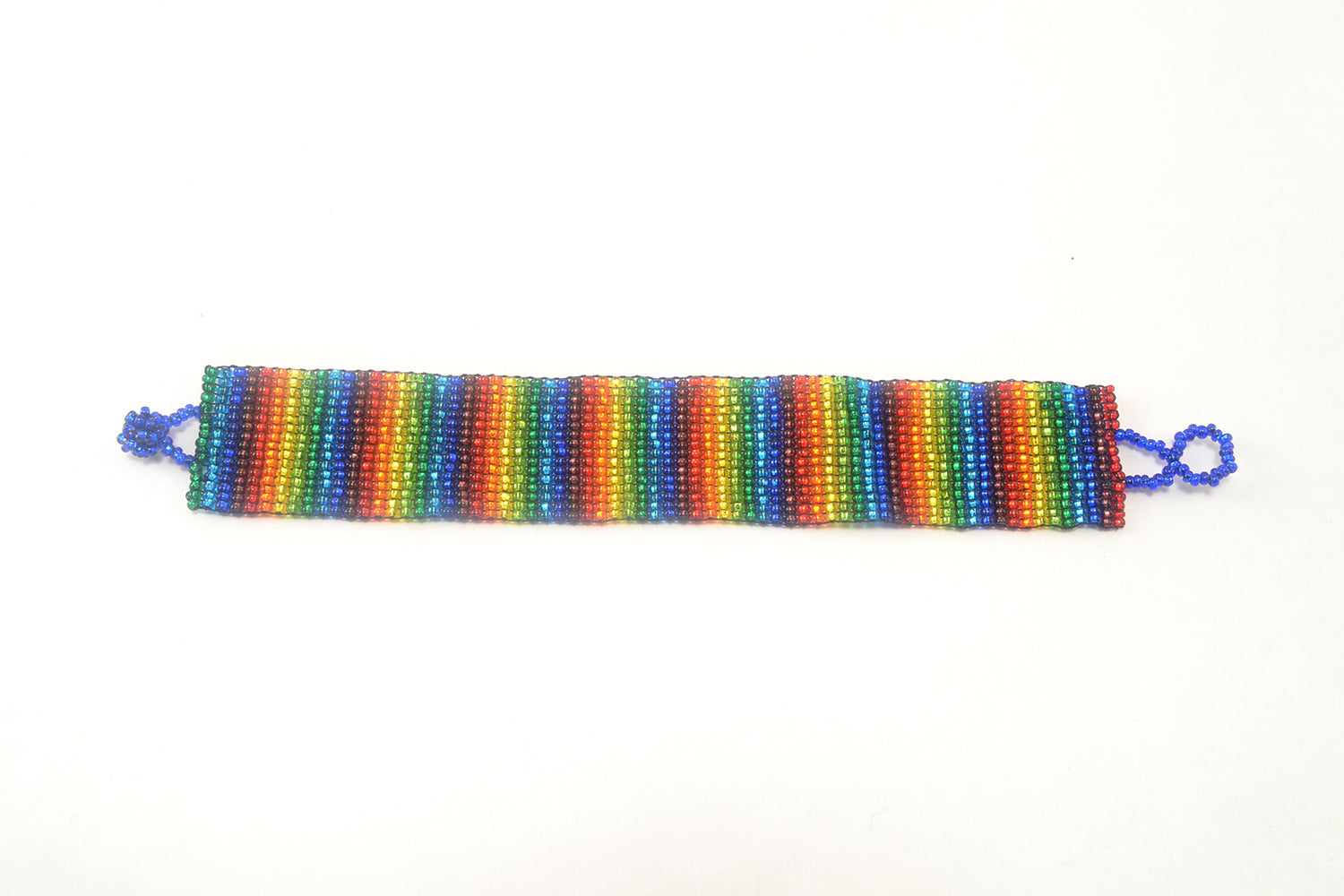 Lucia's World Emporium Fair Trade Handmade Guatemalan Beaded Medium Friendship Bracelet in Rainbow