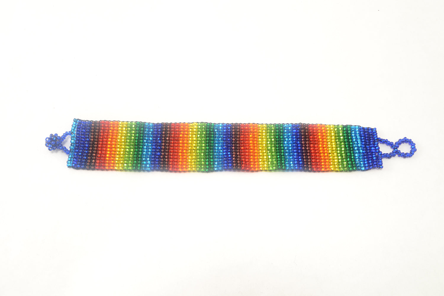 Lucia's World Emporium Fair Trade Handmade Guatemalan Beaded Medium Friendship Bracelet in Rainbow