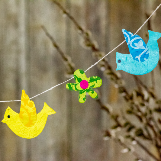 Flower and Bird Nature Garland