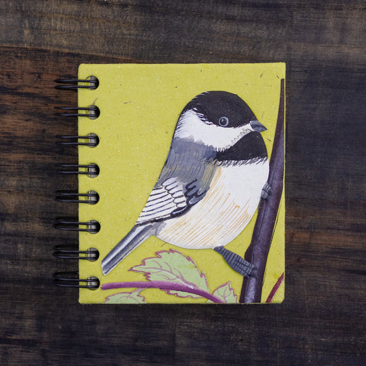 Small Notebook Chickadee Light Green